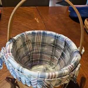 Longaberger Basket with Plaid Liner